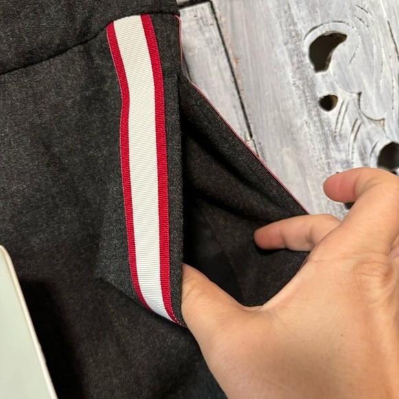 NEW Theory IWG Pull On Pant Charcoal Gray Wool Pacific Flannel Stripe Trouser S - Picture 5 of 7